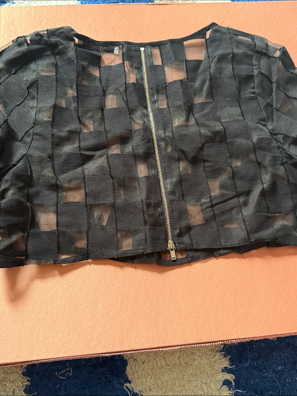 ❤️ NEW Milly Sheer crop top black / short sleeves - Picture 5 of 7